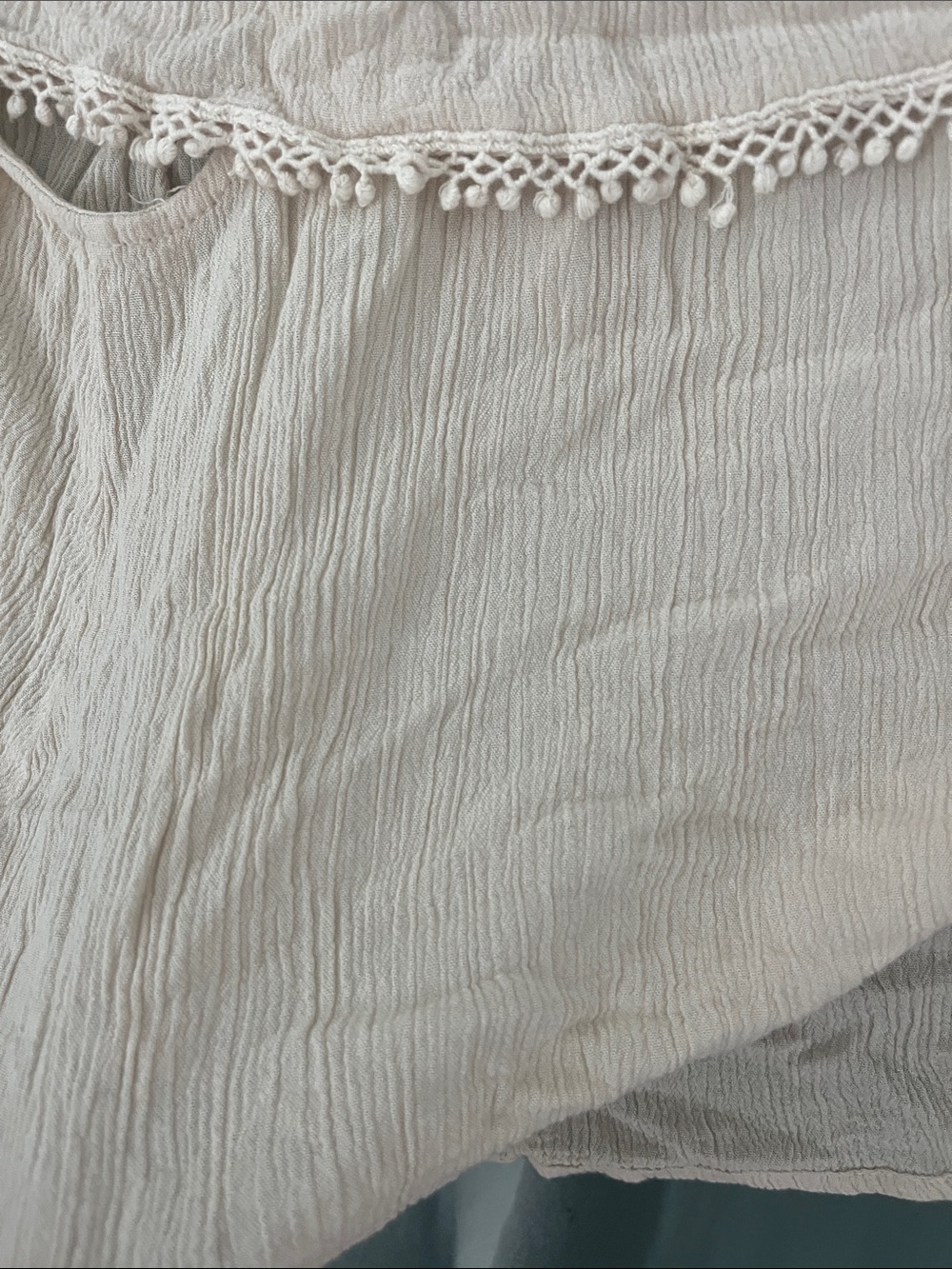 iris Cream Off-Shoulder Ruffle Crop Top - Picture 2 of 6